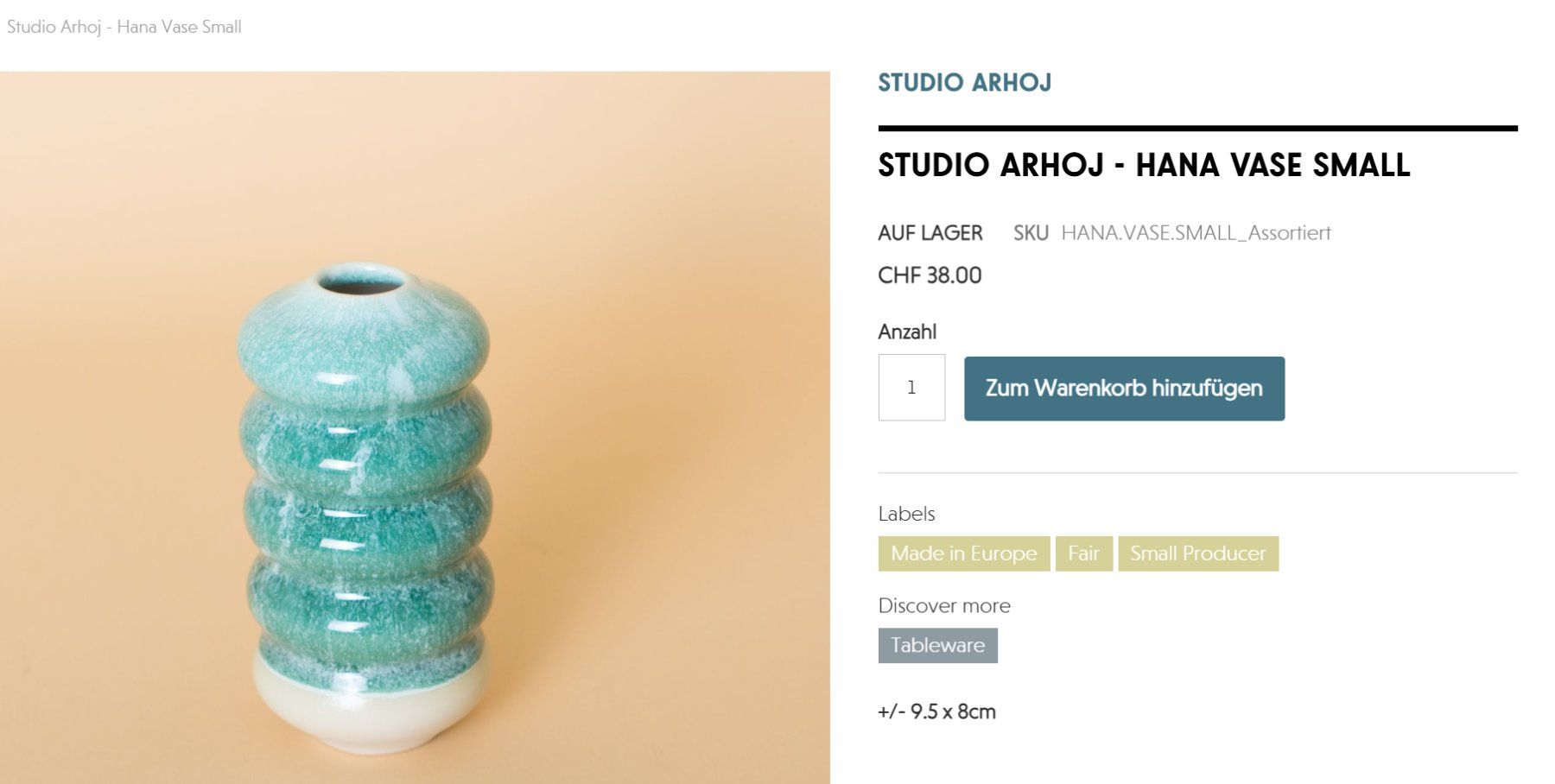 Vasi & Recipienti: Studio Arhoj - Hana Vase Small – Nuovo (secondo la descrizione) da Kilchberg ZH venduto da ben_pc68 6