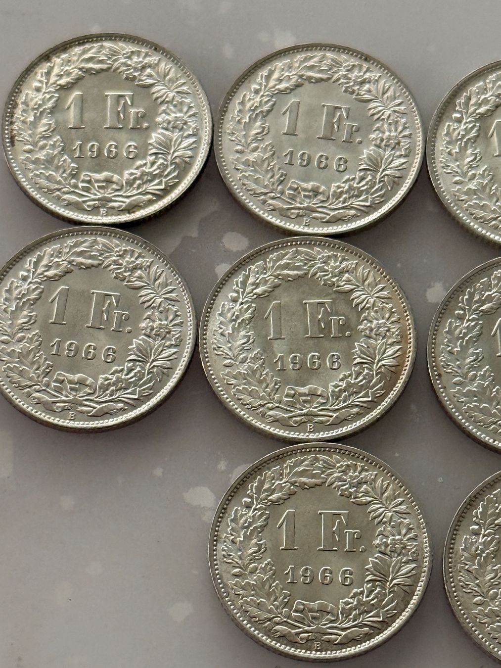Tutti le monete: 10 x 1 Franken 1966  Silber  Stgl – Nuovo (secondo la descrizione) da Wallisellen venduto da SWISS_SILVER1 1