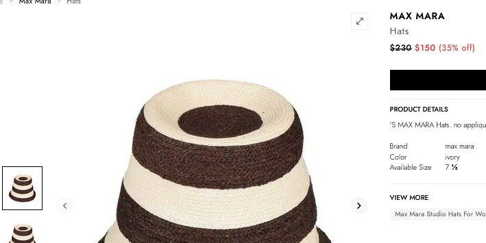 Max Mara Copricapi, berretti & cappellini: Max Mara Hut / chapeau M – Usato da Collonges venduto da arashee 2