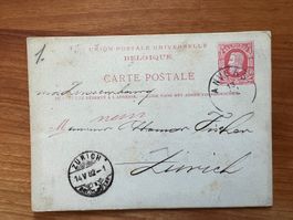 Postkarte 1882 Belgien  Vintage   (G1629)