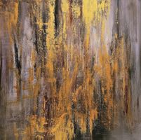 Last Chance! Originalgemälde in Gold, Leinwand 100cm Unikat