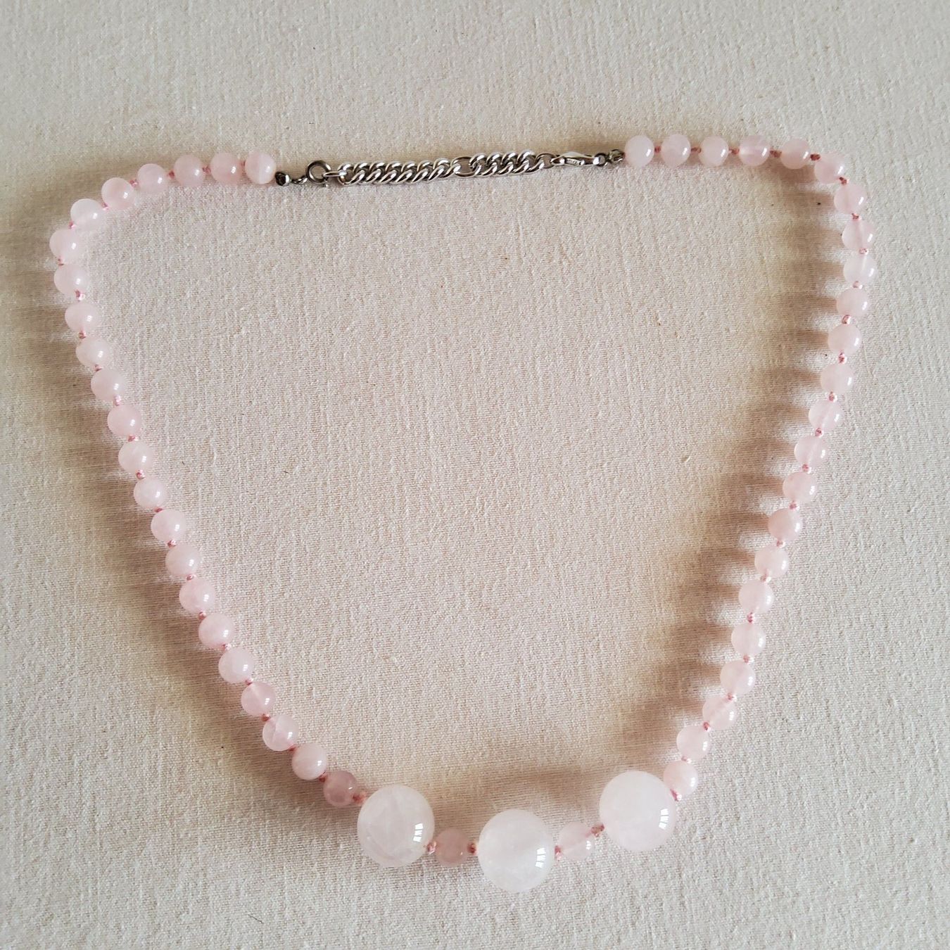 Catenine: Halskette mit Rosenquarz – Usato da Villnachern venduto da RicardoMary