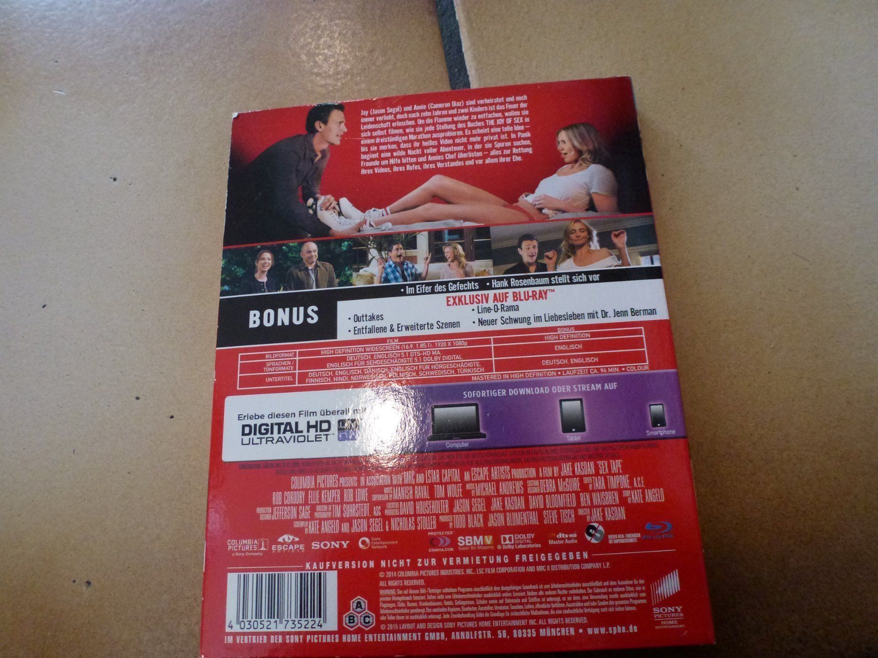 Tutti i DVDs: Sex Tape (BLU-RAY) – Usato da Olten venduto da Disc-Verkauf 1