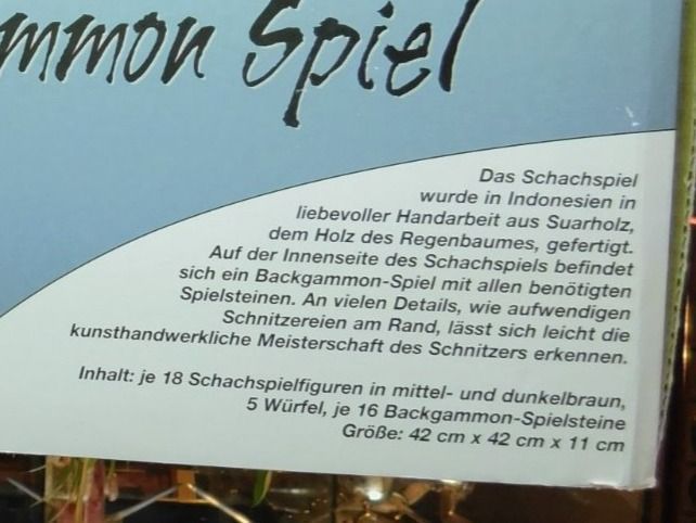 Jeux: Luxus Backgammon und Schachspiel / Holz – D'occasion à Emmenbrücke par Ulisse-22 6