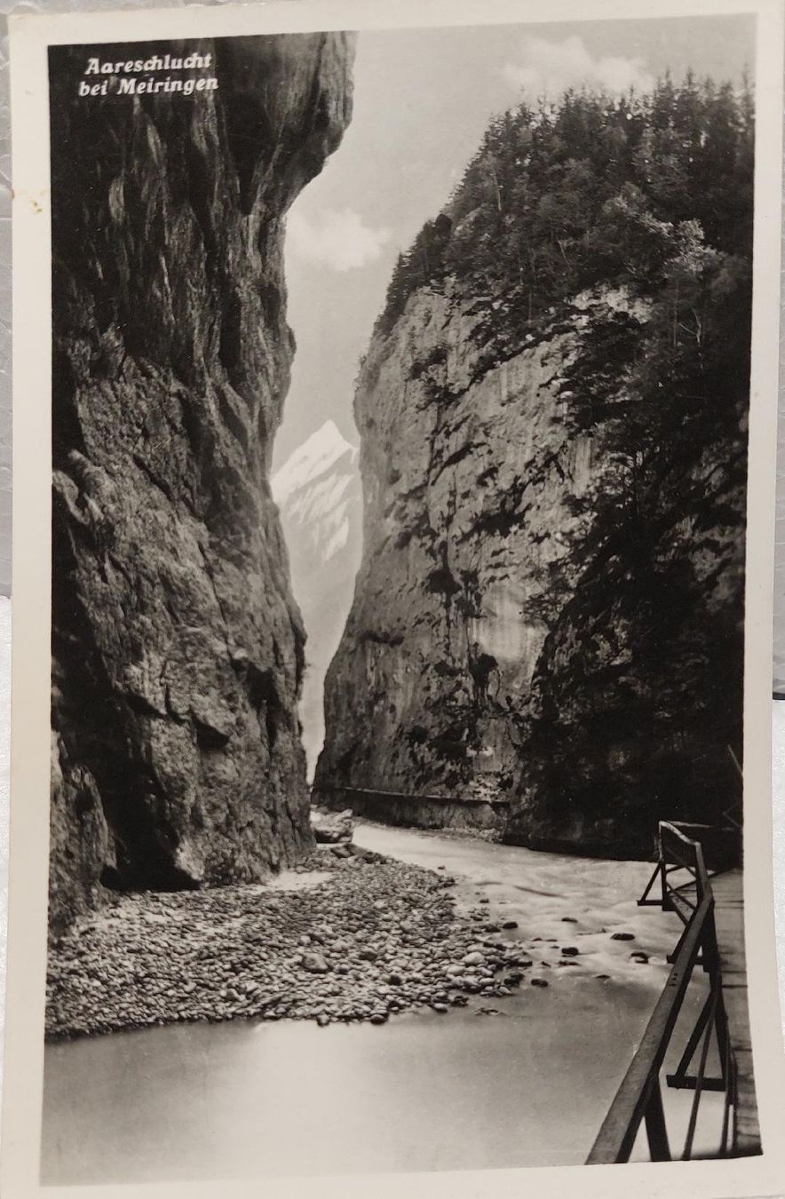 Cartoline postali: Meiringen - AARESCHLUCHT – Usato da Delémont venduto da Domdom1