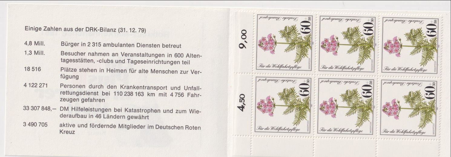 Tous les timbres: BRD, Rotes Kreuz MH 1981 – Neuf (Voir description) à Langenthal par 1195