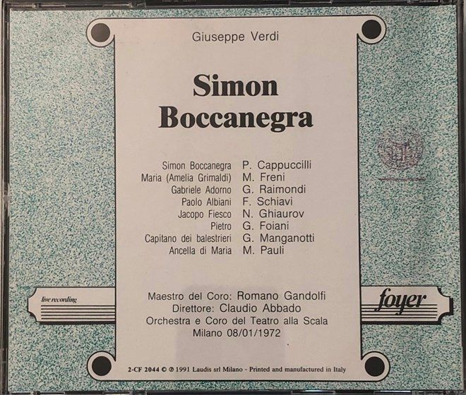 CDs: Verdi - Simon Boccanegra (Abbado) – Gebraucht aus Grüningen von azulblanco 1