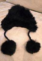 Echtpelz Mütze für Mädchen, gestrickt,  3- 6 Jahre alt