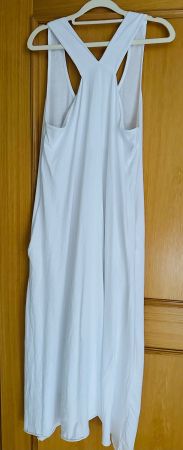 🟢 NEU Robe Broadway Taille U 100% coton / maxi Kleid Weiss