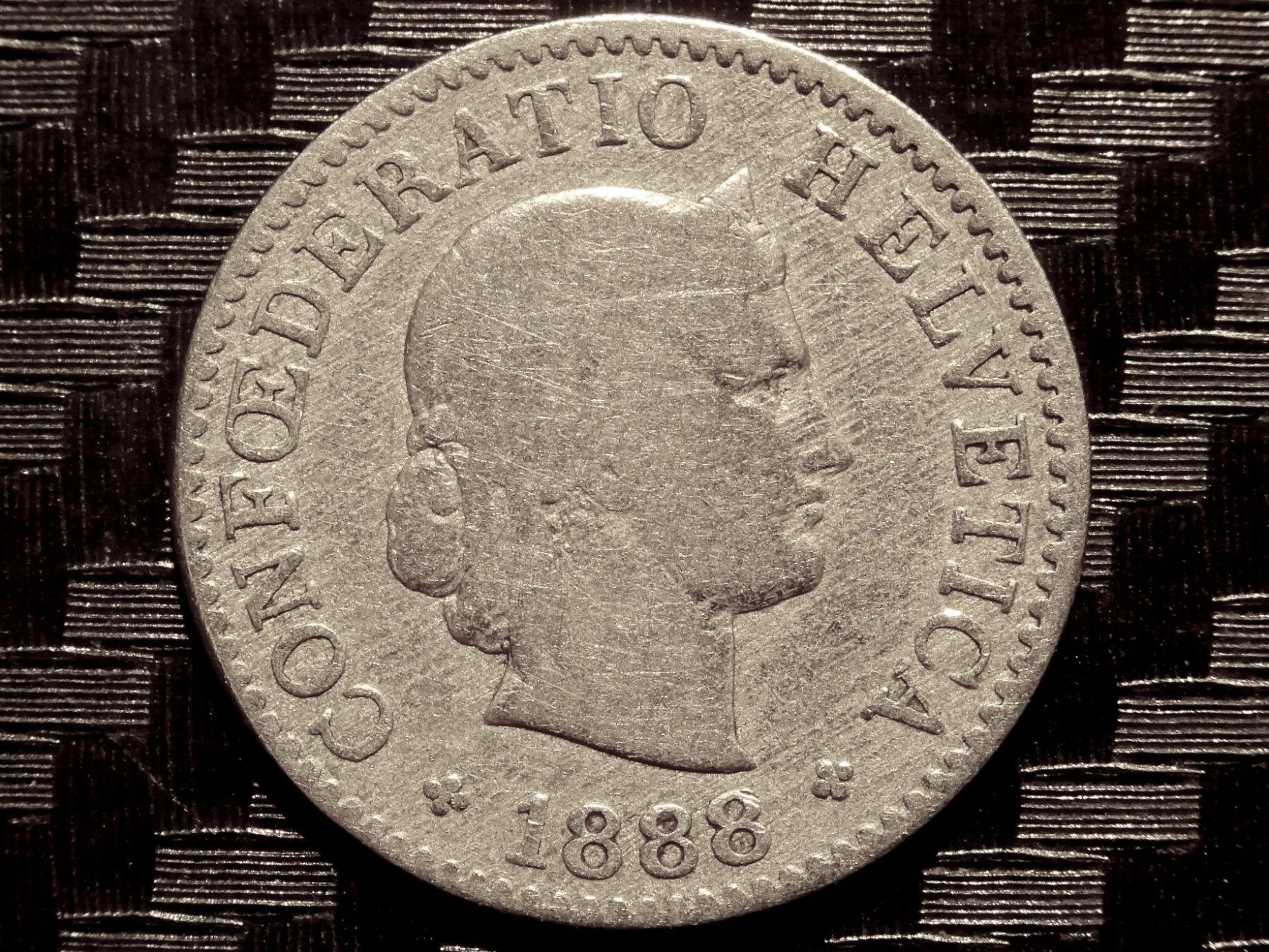 Tutti le monete: 1888 - 5 cts. 1.50 Mio.!! 1.93gr! – Usato da Courgenay venduto da ZubR237