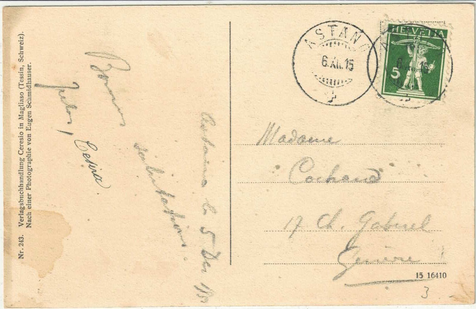Cartoline postali: Astano - Panorama generale – Usato da Ettingen venduto da Kartenplanet 1