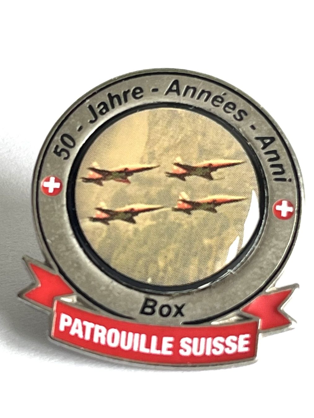 Schweizer Armee Placchette & Badge: Pin Schweizer Armee Patrouille Suisse Box – Usato da Kriens venduto da TSCH1