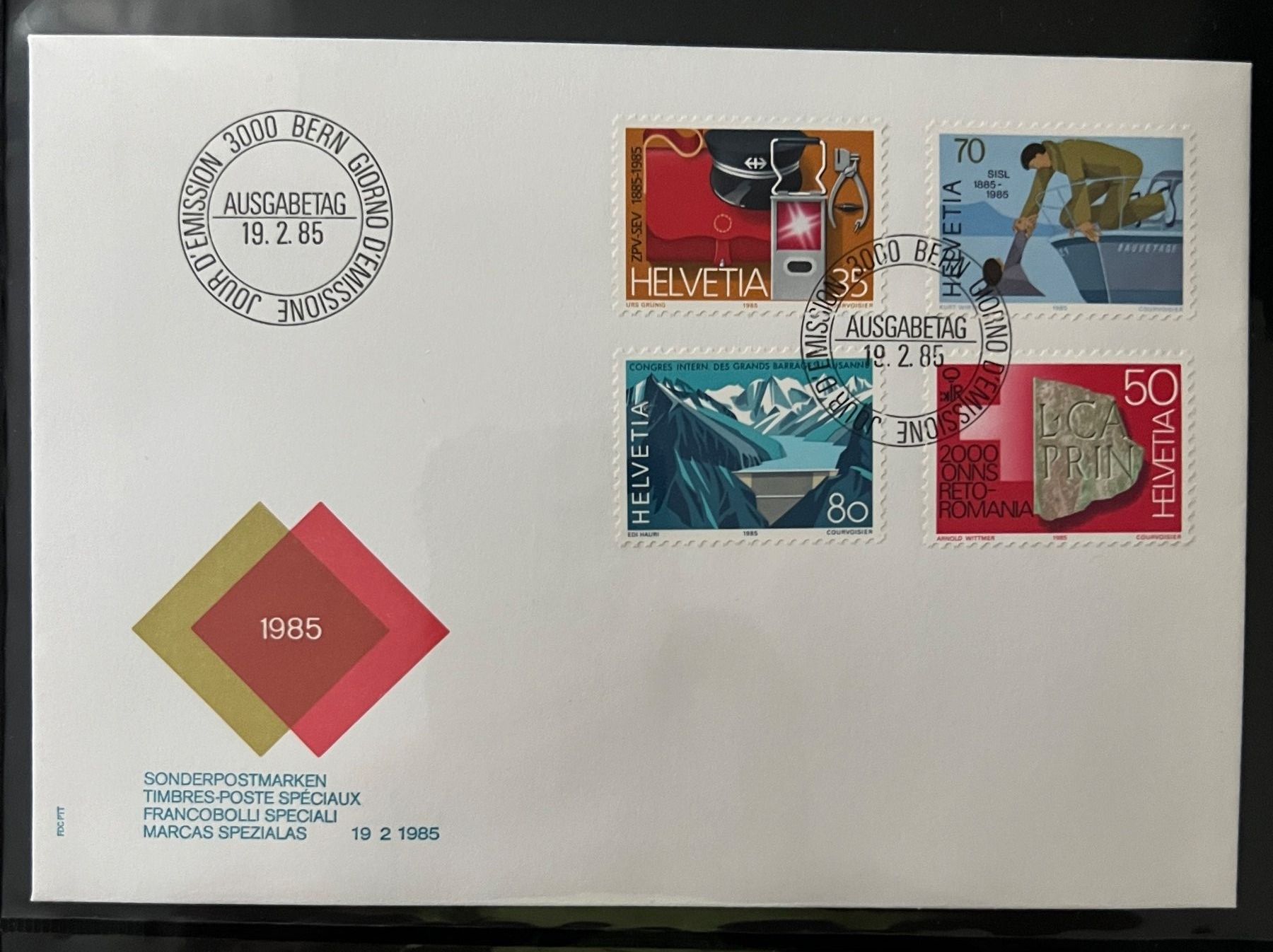 Tutti i francobolli: Erstagsbrief 1985 – Usato da Rotkreuz venduto da Parcore