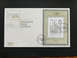 FDC T18 Great Britain 1980 Block  London (E1698)