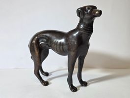 Antiker Bronze Windhund, Greyhound - Whippet, Bronze Figur