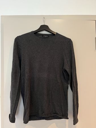 Zara Man Basic Pullover Grau Gr. S
