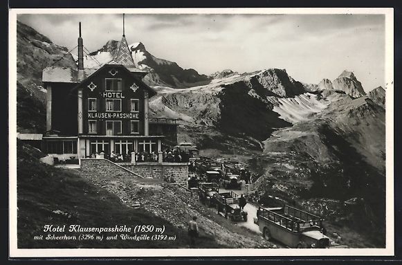 Cartoline postali: Klausenpasshöhe, Hotel Klausenpasshöhe – Usato da Berlin venduto da bartko-reher