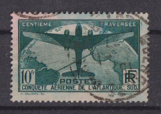Tutti i francobolli: Frankreich 1936: 10 Fr. Ozeanüberquerung – Usato da Eschlikon TG venduto da PhilCon