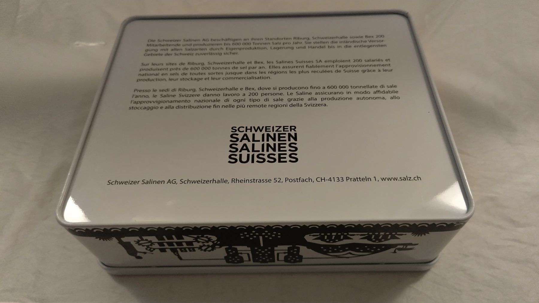 Sonstige Dekorationen & Accessoires: Schweizer Salinen Blechdose "Scherenschnitt" ab Fr. 8.- – Gebraucht aus Bellach von JingleJerry 4