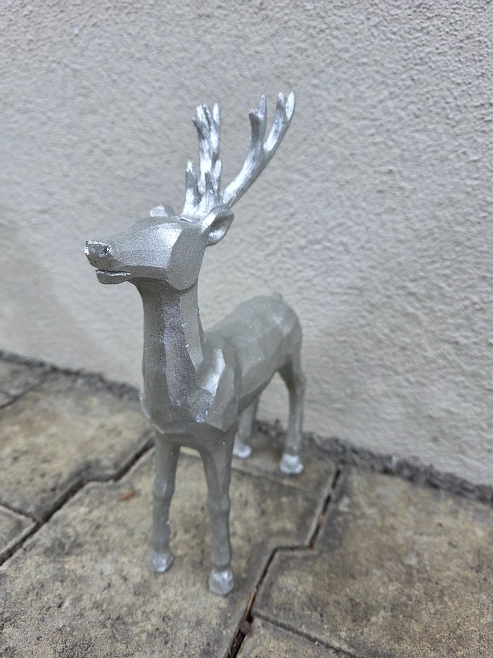 Tutte le decorazioni: Silberner Deko Hirsch, klein 25cm,  Neu – Nuovo e nell'imballaggio originale da Thalheim venduto da silvara01 3