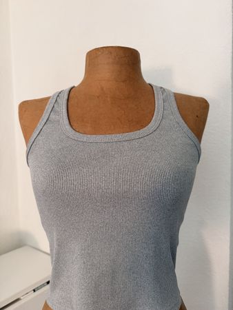 Débardeur côtelé gris clair - Idéal pour l'été! Xs