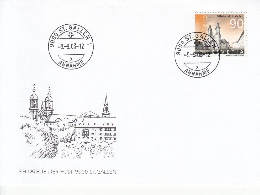 Tutti i francobolli: SBK 1099 mit Orts-Stempel FDC St. Gallen – Usato da Bürglen TG venduto da StampGraf