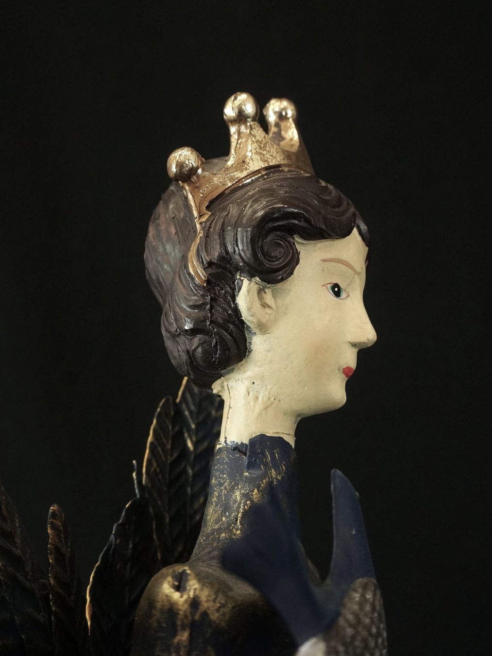 Statuette: Gekrönter Engel in Blau und Gold – Usato da Pratteln venduto da Restwert_Pratteln 9
