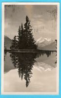 Montana mit Weisshorn und schöner Seespiegelung 1925
