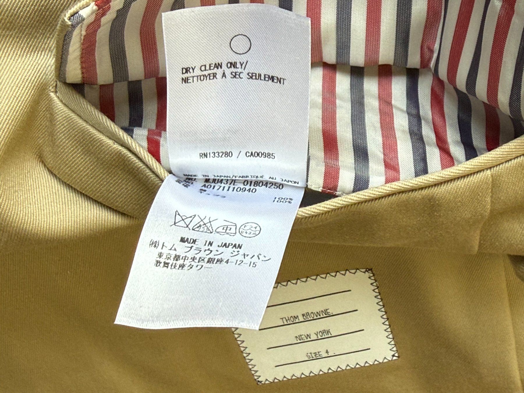 Jacken: THOM BROWNE Diagonal Unconstructed BeigeBlazer Jacket 4 / 52 – Neu (gemäss Beschreibung) aus Kreuzlingen von kruezbiz 9