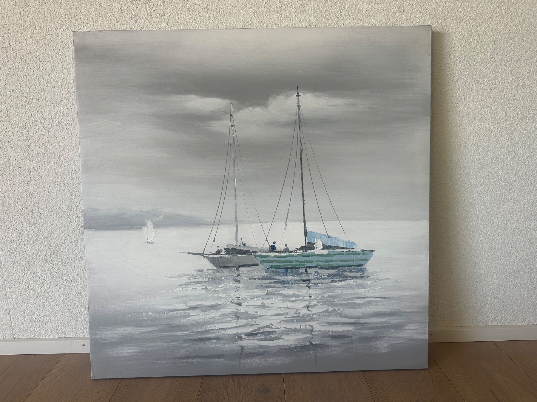 Foto & Immagini: Segelboote Stimmung -  Acrybild auf Leinwand 80x80cm – Usato da Baden venduto da fossi-1