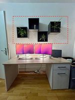 Set Wandregale (4 Stück, Würfel-Design)