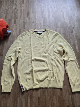 Pull Tommy Hilfiger jaune clair Taille M - 
