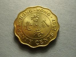 20 Cent Hong Kong 1991 unzirkuliert