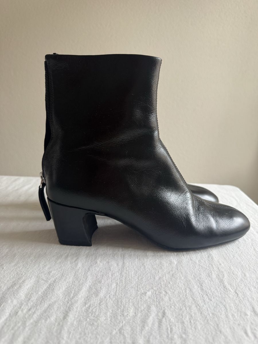 Mango Damenschuhe: Mango leather round toe boot 38 – Gebraucht aus Zürich von Linen218 2