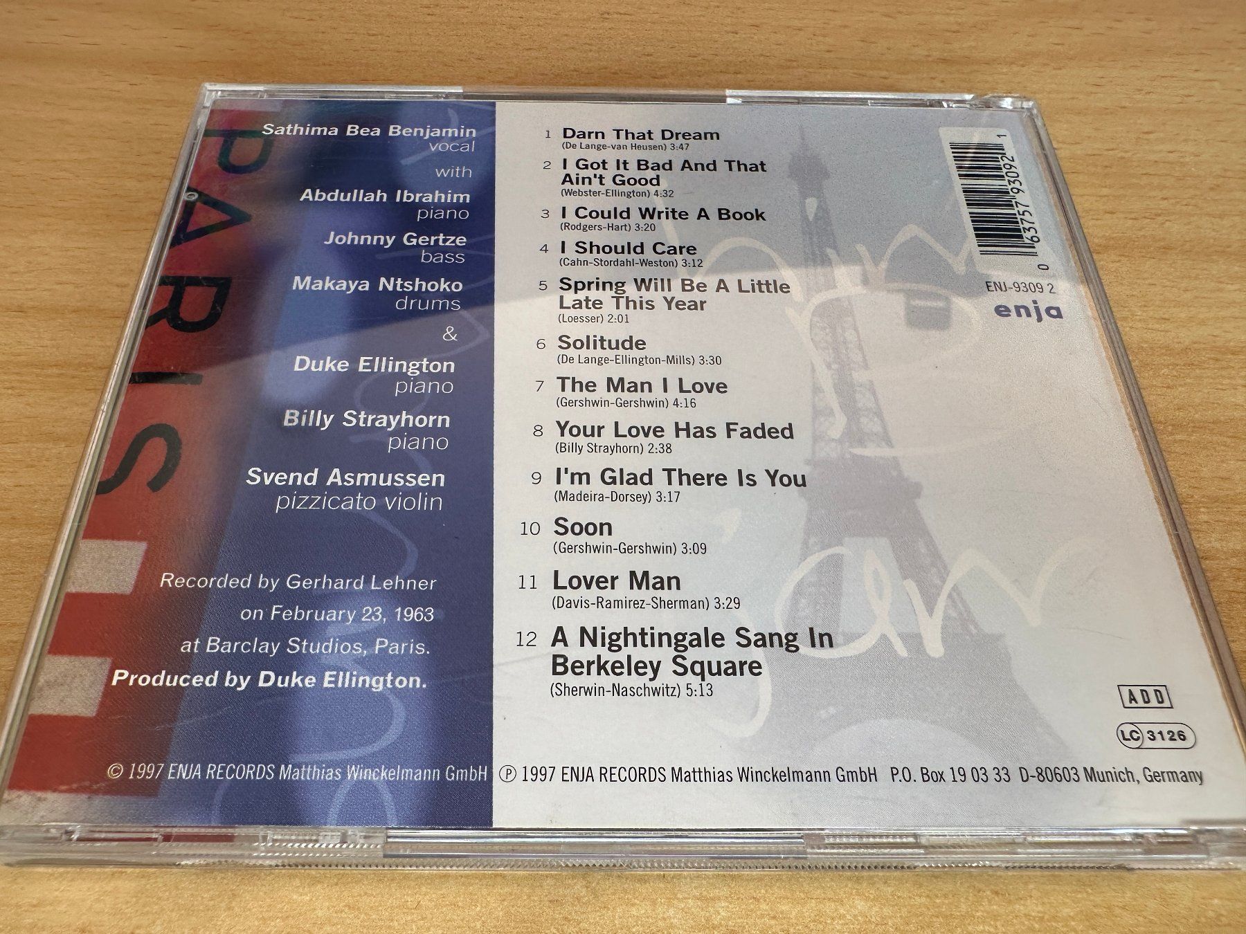 CD: Sathima Bea Benjamin – A Morning In Paris – Usato da Rikon im Tösstal venduto da Alpenmutz 1