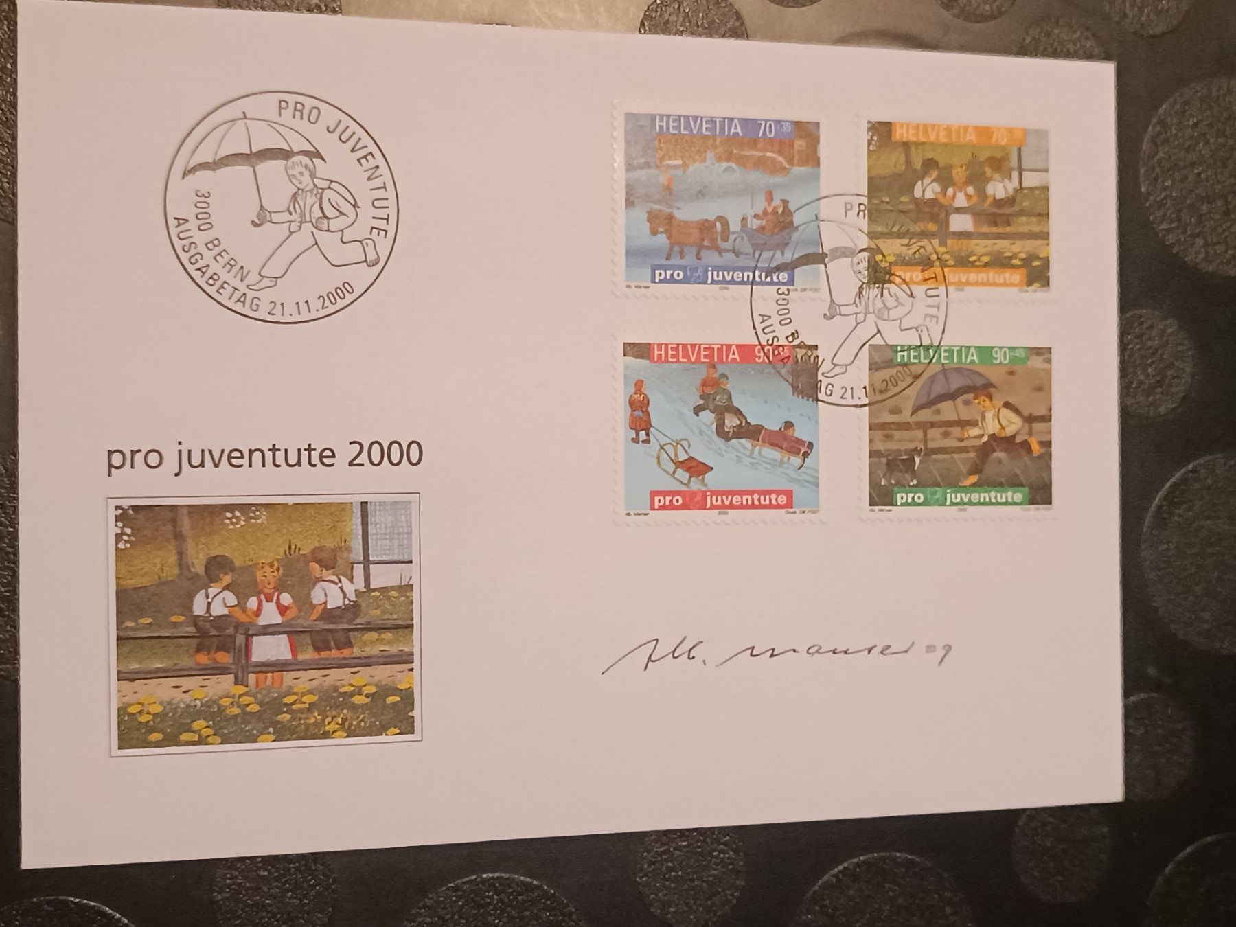 Grafica & Litografie: Albert Manser - handsigniertes FDC – Usato da Menziken venduto da Artographs
