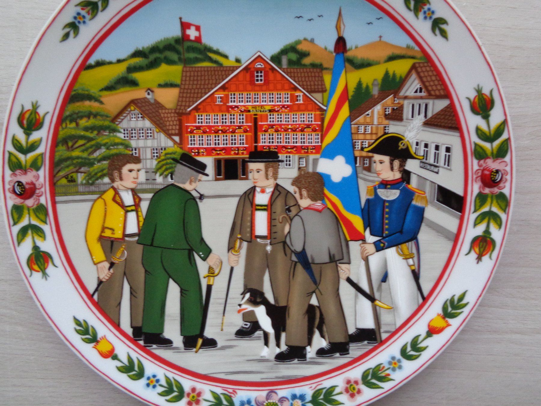 Piatti: APPENZELLER LANDSGEMEINDE WILLI KELLER BAUERNMALEREI NAIV – Usato da Henggart venduto da linda666 1