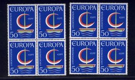 Liechtenstein 4er Blocks Europa CEPT 50