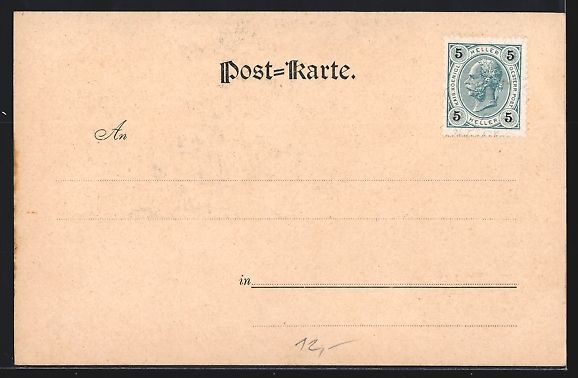 Cartoline postali: Litho Kahlenberg, Hotel bei Mondschein,  – Usato da Berlin venduto da bartko-reher 1