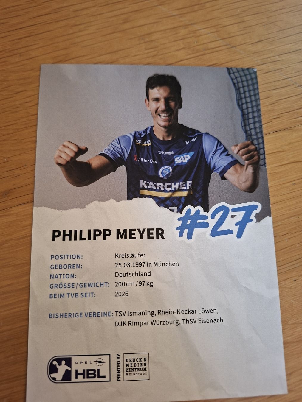 Autografi: Handball Autogramm Karten tvb stuttgard Philipp Meyer – Nuovo (secondo la descrizione) da Nidau venduto da Thielle77 1