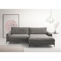 Ecksofa  Uptown in Cord Dark Grey rechts