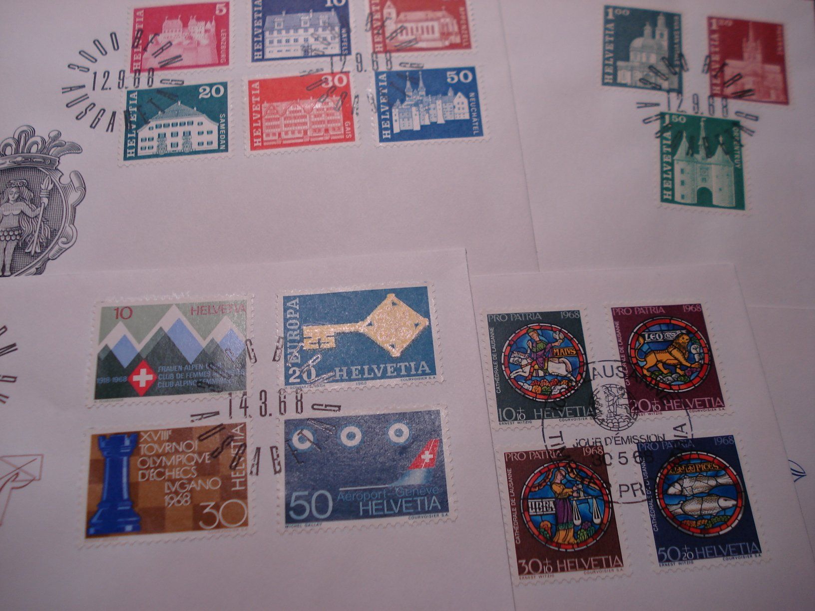 Alle Briefmarken: Set 1968, FDC 6 Belege – Gebraucht aus Niederwil AG von morostahu