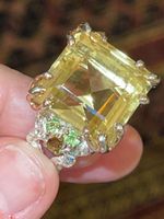 ✨Beauty 20cts IF Lemon Quartz SS925 & 14k Gold Vermeil Ring✨