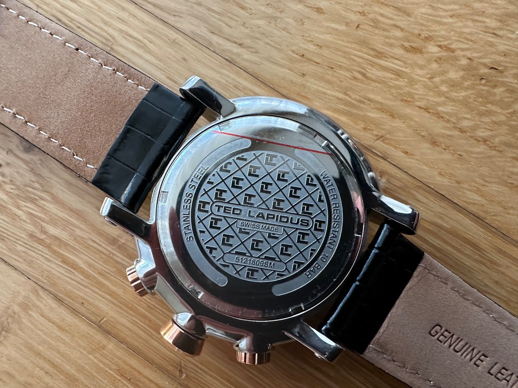 Orologi: Neue ungetragene Ted Lapidus Chronograph Uhr Ref. 5121809SM – Usato da Bettlach venduto da Tradenet100 7