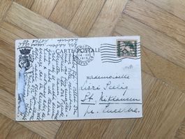 1915, Pro Juventute J2 auf französischer Postkarte