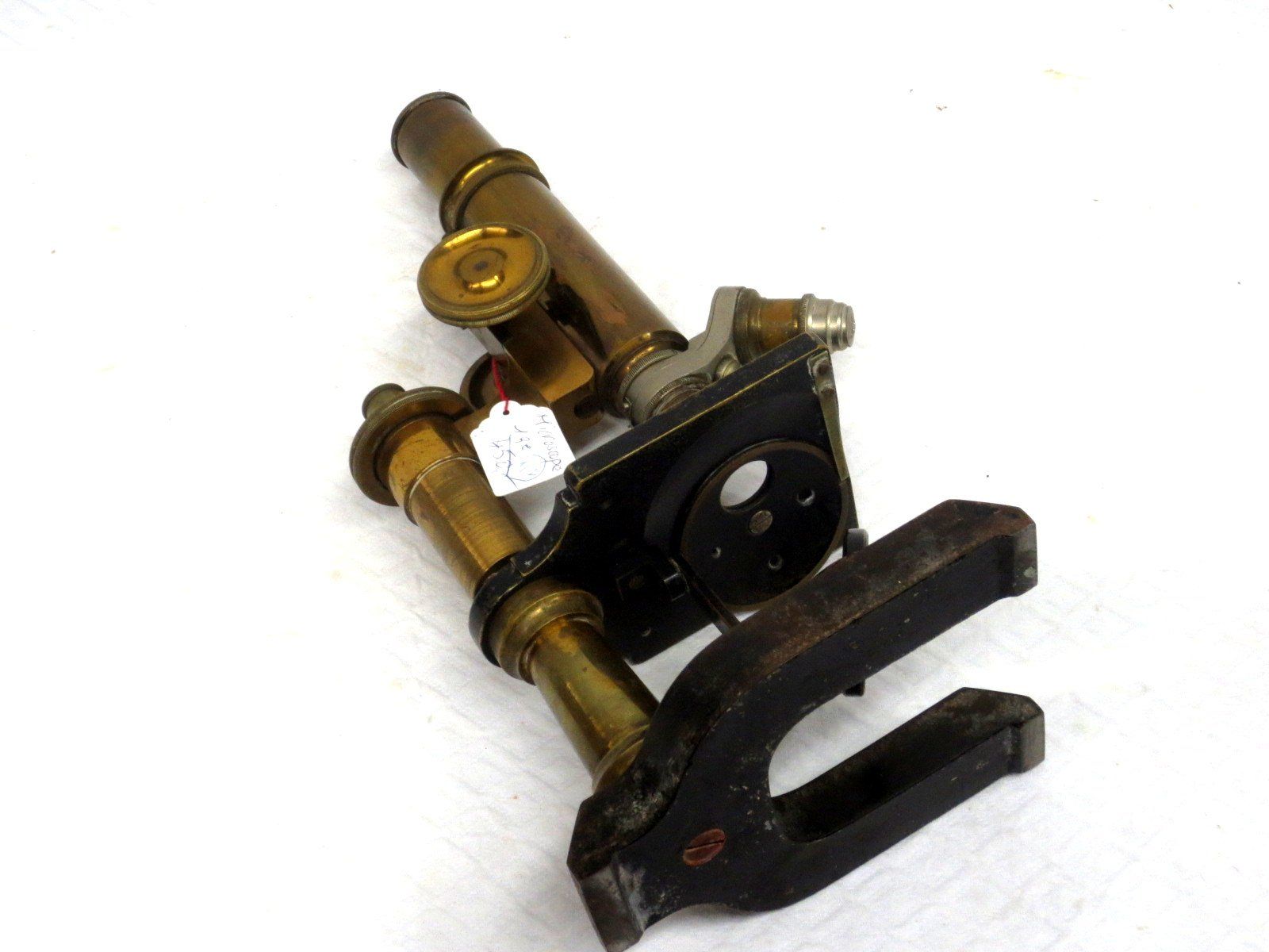 Microscopi: Microscope ancien laiton antikes Messingmikroskop – Usato da Noville venduto da ceram 5