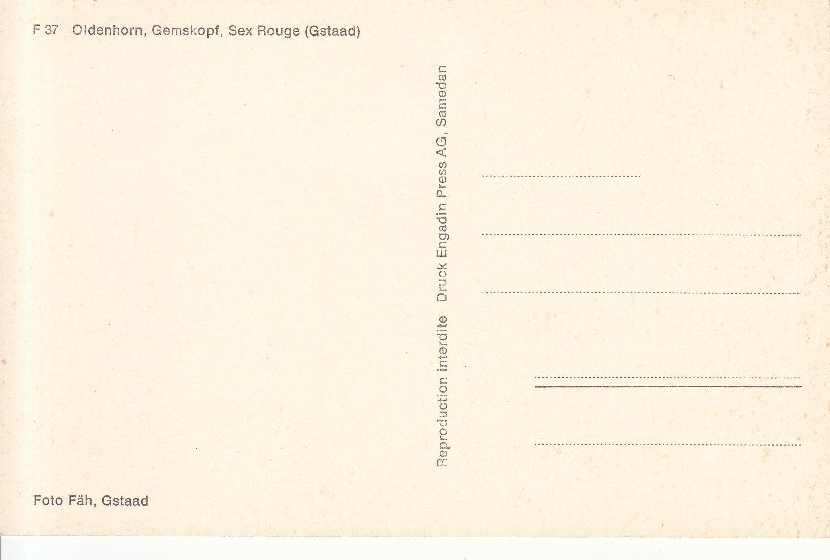 Cartoline postali: Oldenhorn ca. 1960 – Usato da Bürglen TG venduto da StampGraf 1