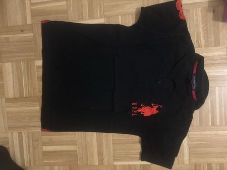 Polo U.S. Polo Assn. noir rouge Big Logo taille M