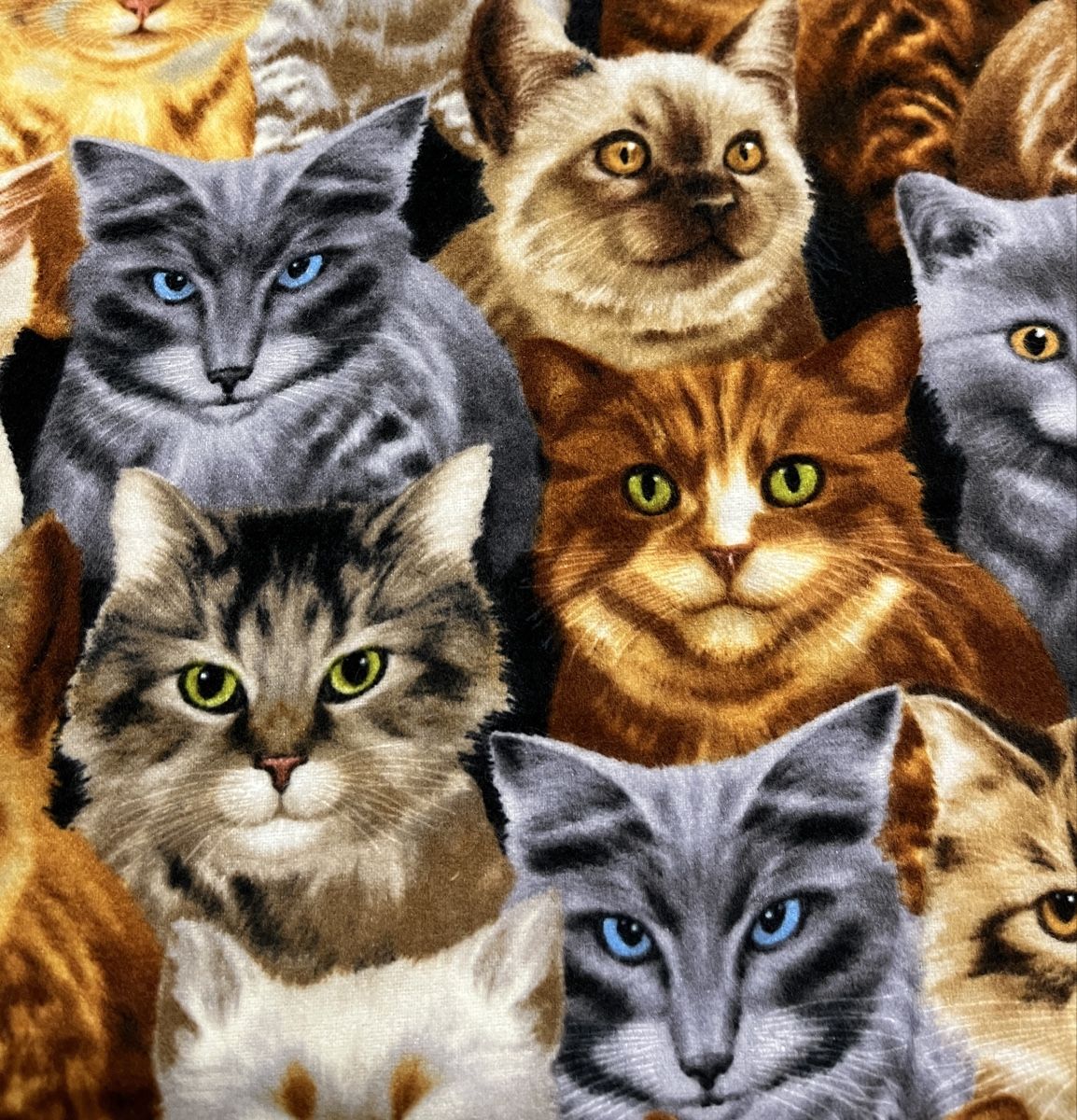 Stoffe: Patchworkstoff Flannel Katzen – Neu (gemäss Beschreibung) aus Seuzach von KreativmitStoff 2