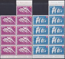 1950, Pro Patria: B49+B50 NEUNER-Blöcke postfrisch **, 225.-